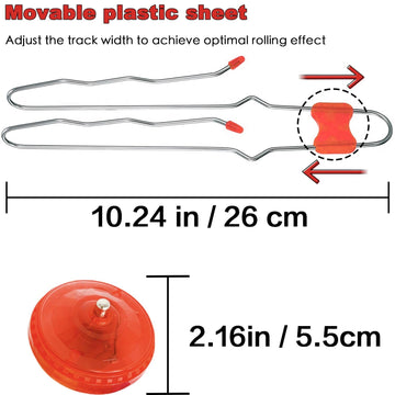 Jishi Retro Magic Rail Twirler 3Pcs Light Up Glow Magnetic Gyro Wheel, Kids Classic Vintage Trick Yoyo Sensory Fidget Toys, Cool