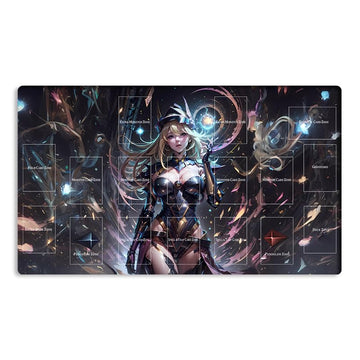 New Mlikemat Playmat Dark Magician Girl Tcg Ccg Ocg Trading Card Game Mat With Zones + Free Bag (Zd039-551-A)