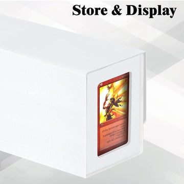 Trading Card Storage Box, Magnetic, Toploaders, White, Bulk Boxes For Tcg, Sports, Game, Basketball, Fits 850 Sports And 1200 St
