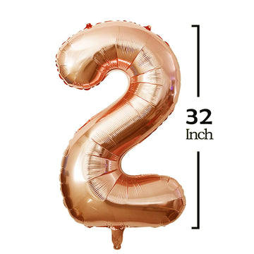 Goer 2025 Foil Number Balloons For 2025 New Year Eve Festival Party Supplies Graduation Decorations (Rose Gold,32 Inch)
