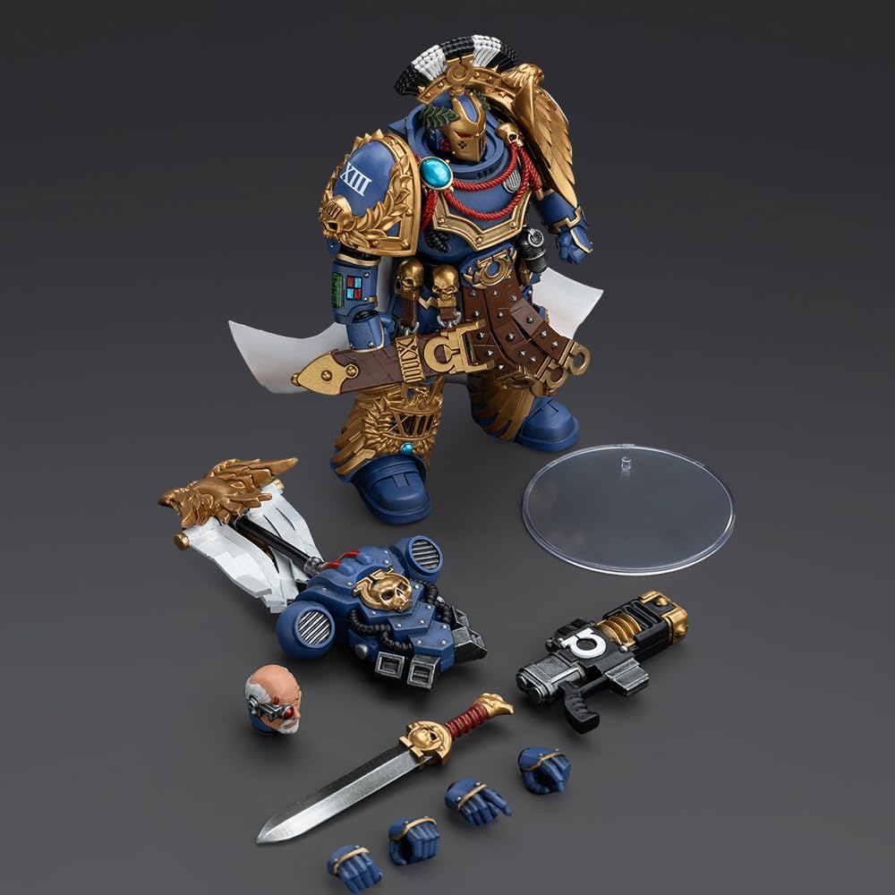 JOYTOY Warhammer 40 000 1/18 Action Figure Ultramarines Legion Praetor with Power decorative replica blade and Volkite Serpenta Collection Model Birthday Gift JT00126