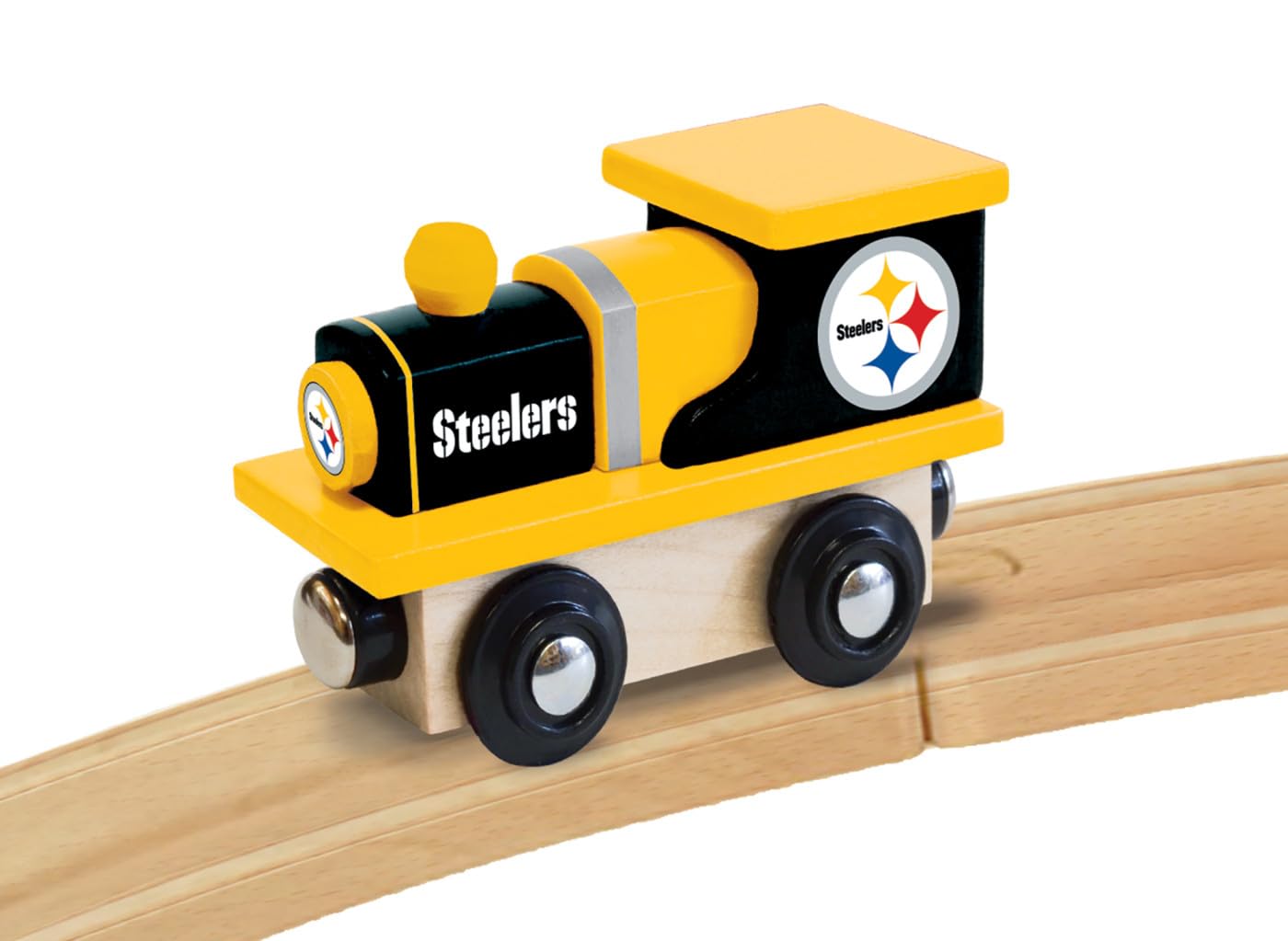 Masterpieces Nfl Pittsburgh Steelers Real Wood Toy Train, For Ages 3+, Black