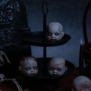 Libima 15 Pieces Halloween Baby Doll Heads, Doll Heads Haunted Doll Heads Creepy Doll Parts Scary Halloween Decorations For Hall