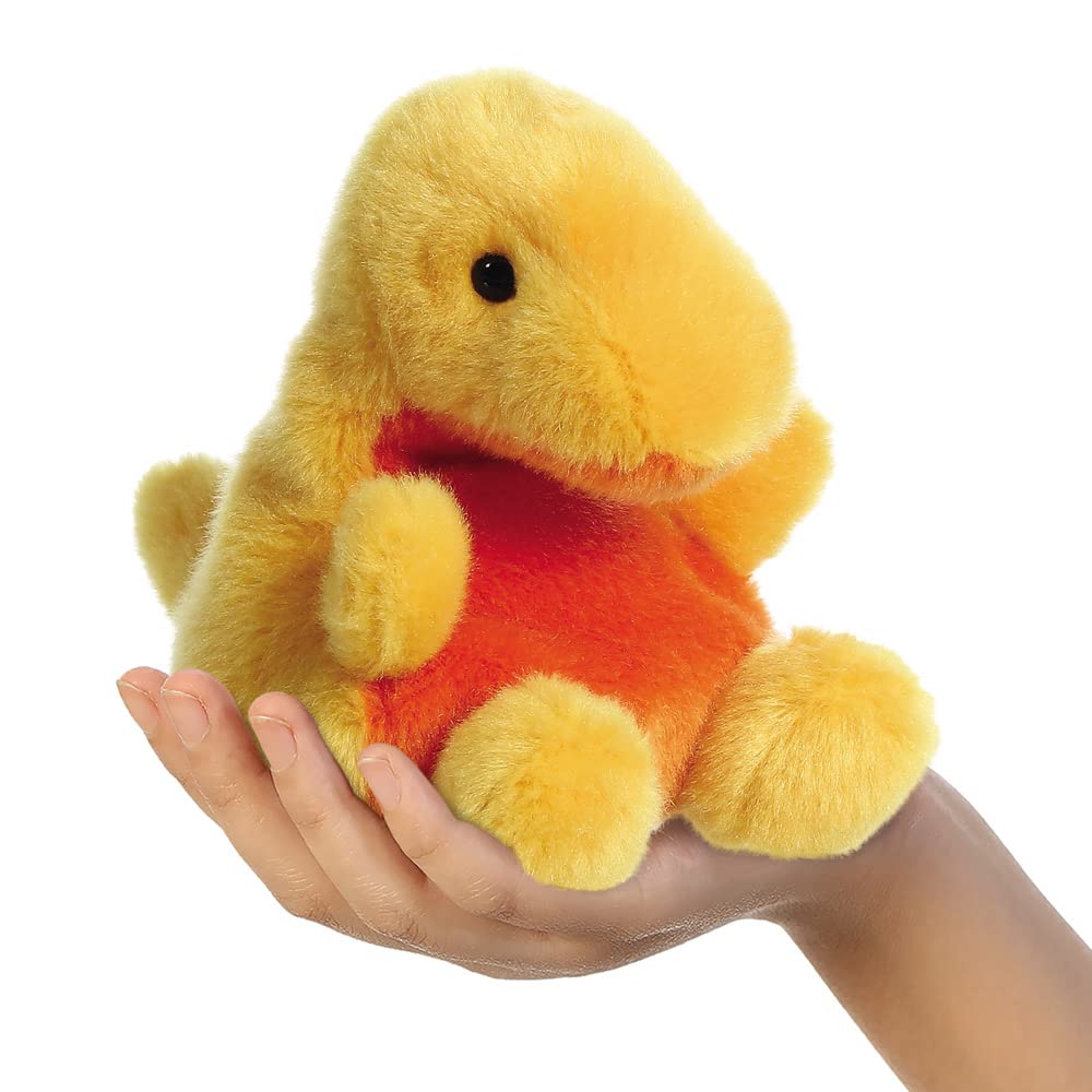 Aurora, 33618, Palm Pals Thunder Bronto Dinosaur, 5In, Soft Toy, Yellow