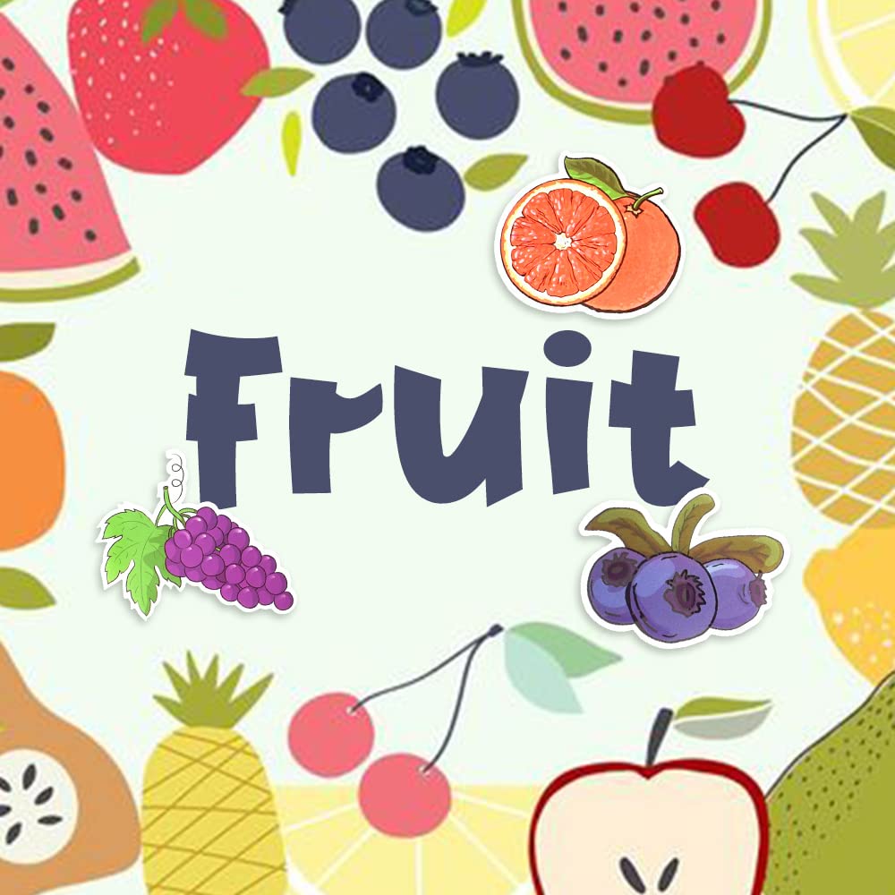 Susihi Cute Fruit Stickers For Kids Vegetable Stickers For Water Bottles Fruit Stickers For Scrapbooking Bulk (50 Pcs)