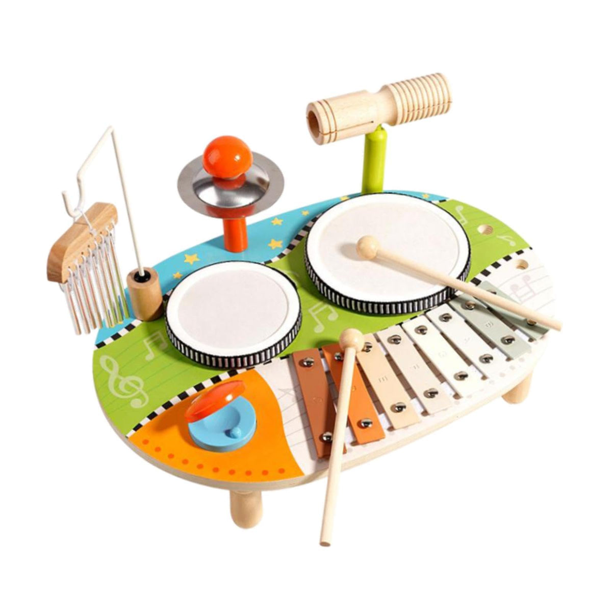 Merishopp Xylophone Drum Set Motor Skill For Ages 3 4 5 6 Years Old Birthday Gift Kids| Montessori Toys | Educational Toys