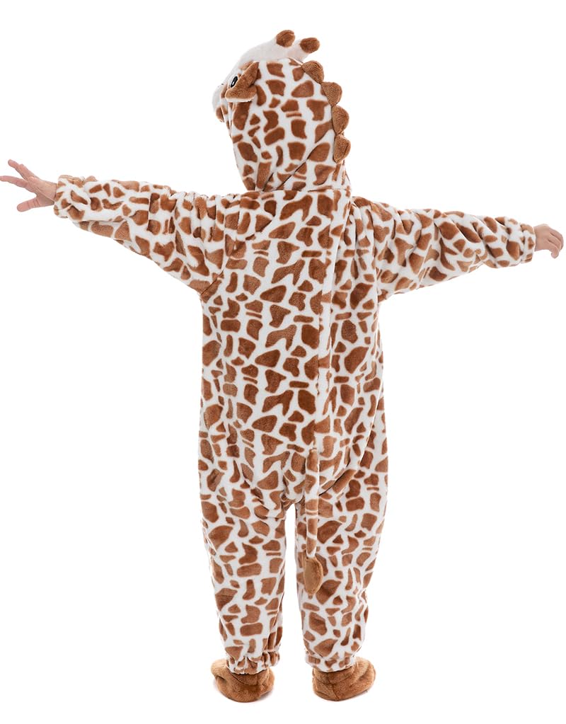 Hsctek Baby Giraffe Costume, Infant Giraffe Cosplay Newborn Boys Girls, Toddler Halloween Onesie Suit Kids 18-24 Months