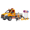Bruder MB Sprinter Municipal Toy with Driver, Light & Sound Module, Orange, Model 02677