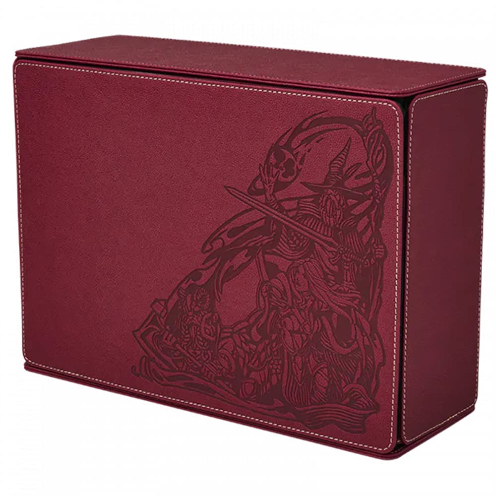 Arcane Tinmen Dragon Shield RPG Game Master Companion - Blood Red, 6 Foam Trays for 40+ Miniatures, Compatible with Official DND Spell Cards