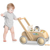 Wooden Baby Walker, Push And Pull Learning Walking Toys For Babies Infants To Toddler, Walker With Wheels For Boys Girls, Gift F