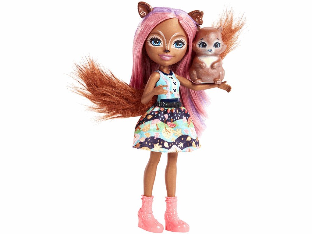 Enchantimals Sancha Squirrel Doll (6-In) And Stumper Animal Figure