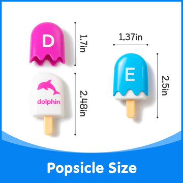 Odoorgames 52 Pcs Abc Alphabet Popsicles - Alphabet Learning Toys, Preschool Educational Toys For Classroom - Fun And Engaging A