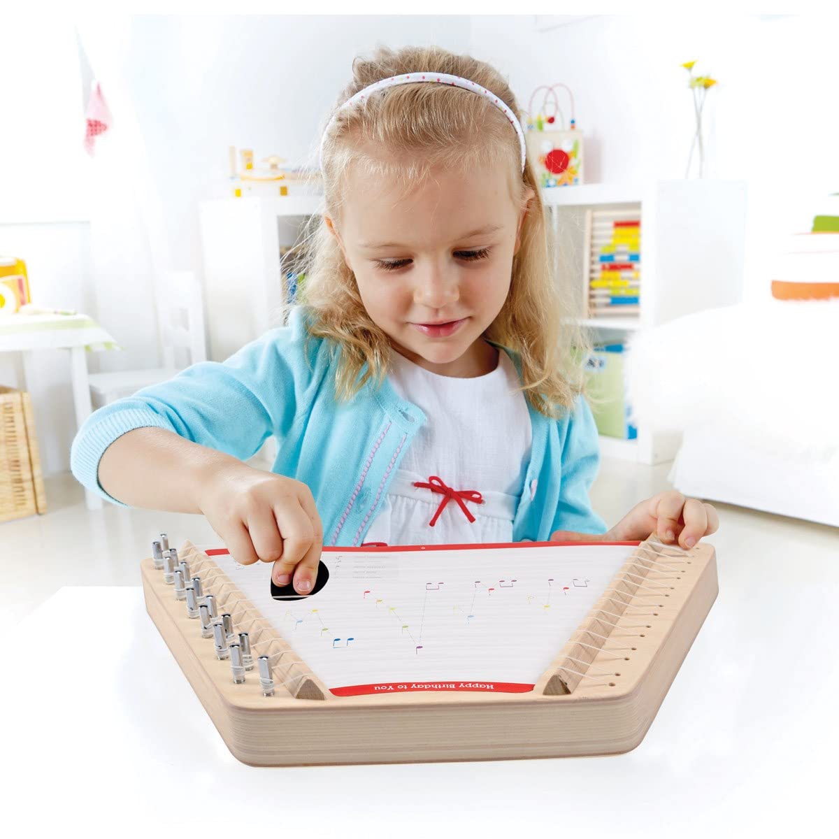 Hape Happy Harp Kid'S Musical Instrument | Award Winning Wooden Lap Harp Toy For Kids, Tuning Tips, Tuning Wrench, Picks And Son