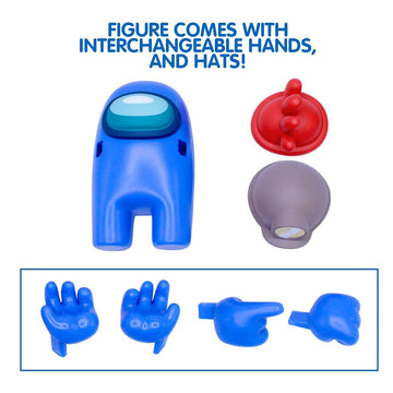 Just Toys Llc Among Us Action Figures Series 3 (Blue W/Minor Hat)