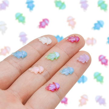 200 Pieces Mini Jellyfish Decor for Crafts Dollhouse Miniatures Tiny Jelly Fish Beach Christmas Decorations for Dollhouse Fairy
