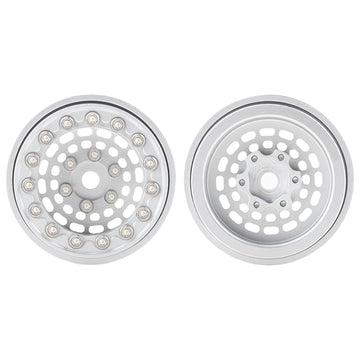 TCRC 4PCS Aluminum Deep Dish 1.0 Inch Beadlock Wheels Hubs for 1/24 Axial SCX24 TRX4M FCX24 Redcat Ascent-18 HPI Venture18 1/18