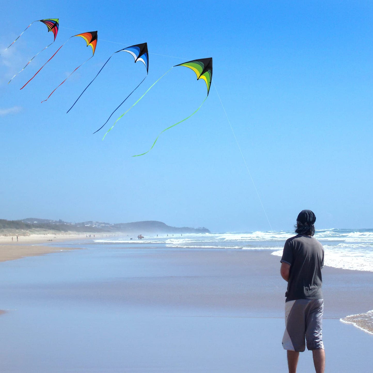 Delta Kites For Adults, Easy To Fly Kites, Best Kites (4 Pack Could Be Stacked)