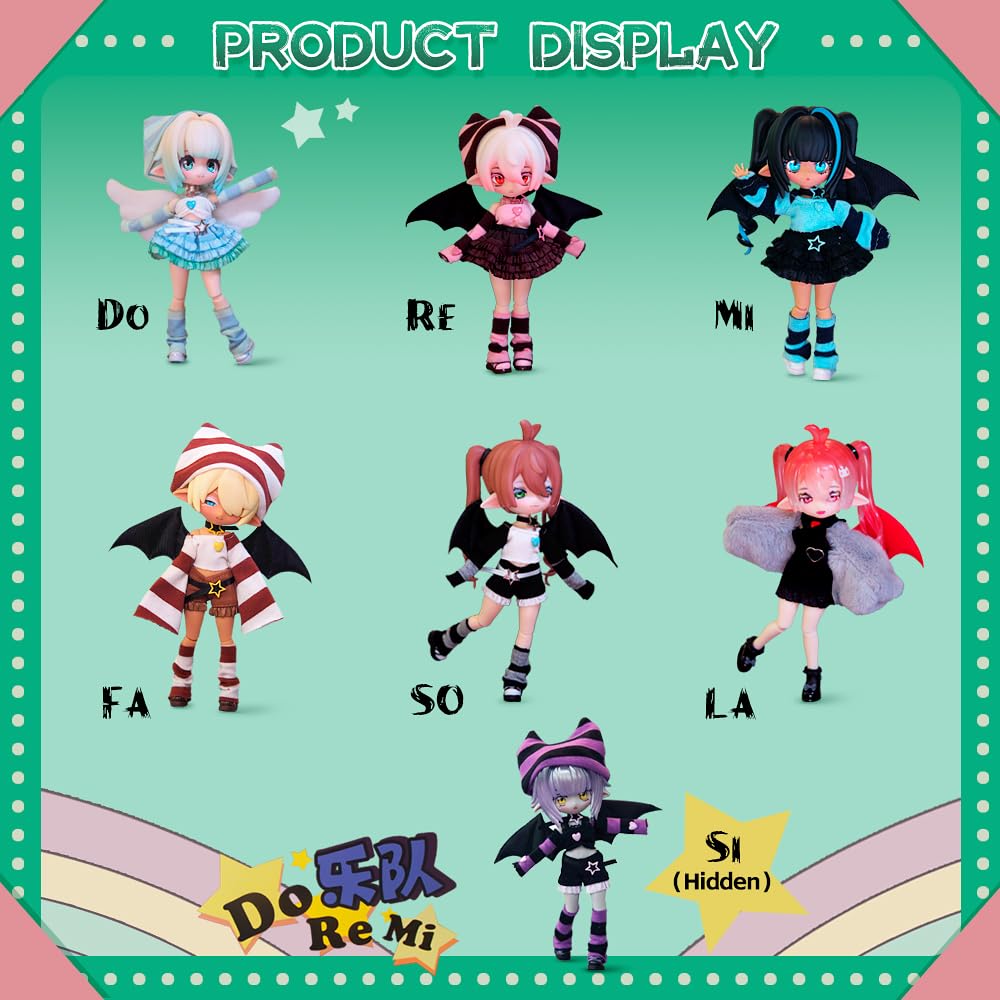 Xidondon Bjd Doll Action Figure Band Series Blind Box Figures, Random Design Box Toys, Collectible Toy Set (Single Box)