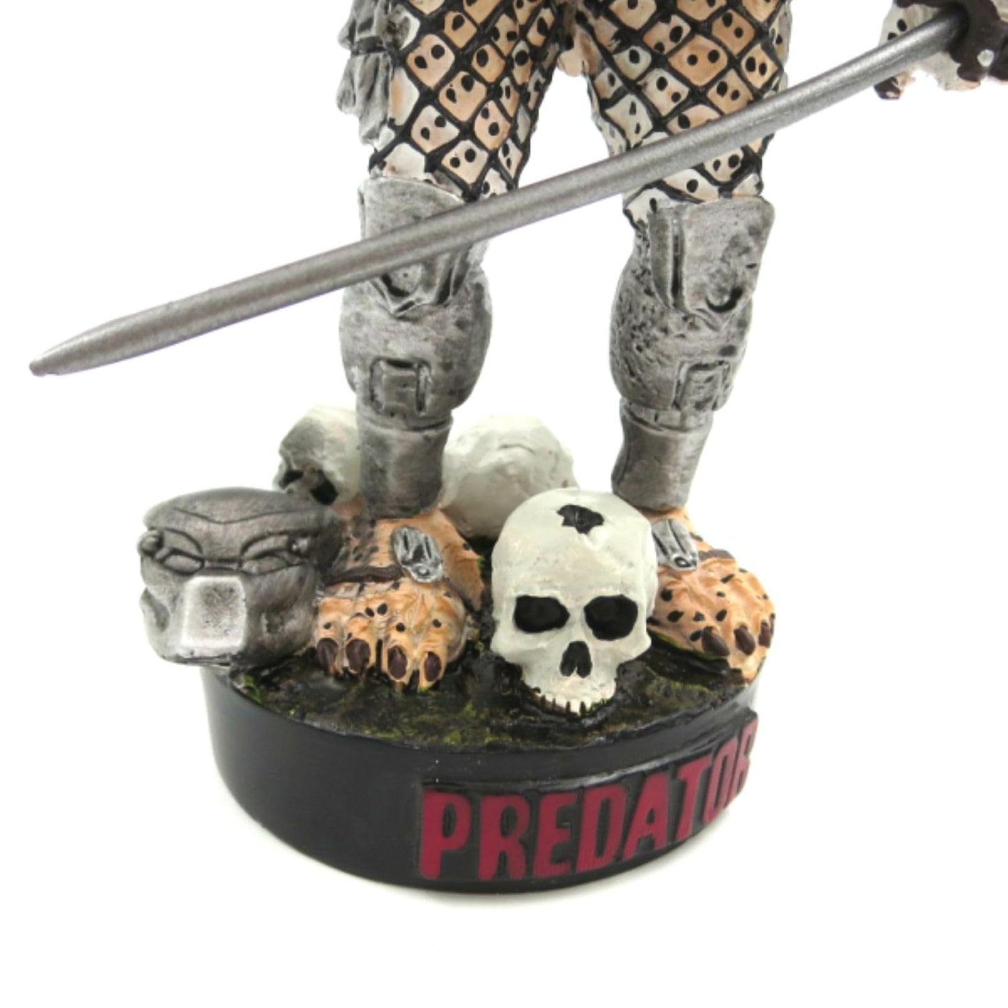 NECA Predator Head Knocker Toy Figure - Jungle Hunter with Spear - 9" Resin - As Shown - Model 31931
