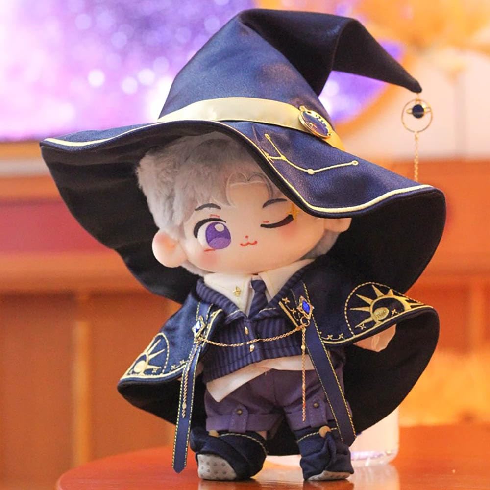 Niannyyhouse 10Cm 20Cm Plush Doll Clothes Hat Shawl Vest Shirt Pants Tie Shoes Magic Suit Doll Accessories Dress Up (Purple, 20C