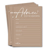 Wybgno Bridal Shower Games Cards, Advice For The Newlyweds, Bridal Shower Games 25 Guests, Engagement Party Wedding Games For Gu