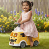 Toyzone Happy Bus - Yellow | Toddler Ride-On | Lights & Music | Ride-On With Easy Storage | Grip Wheels | Make In India | Indoor