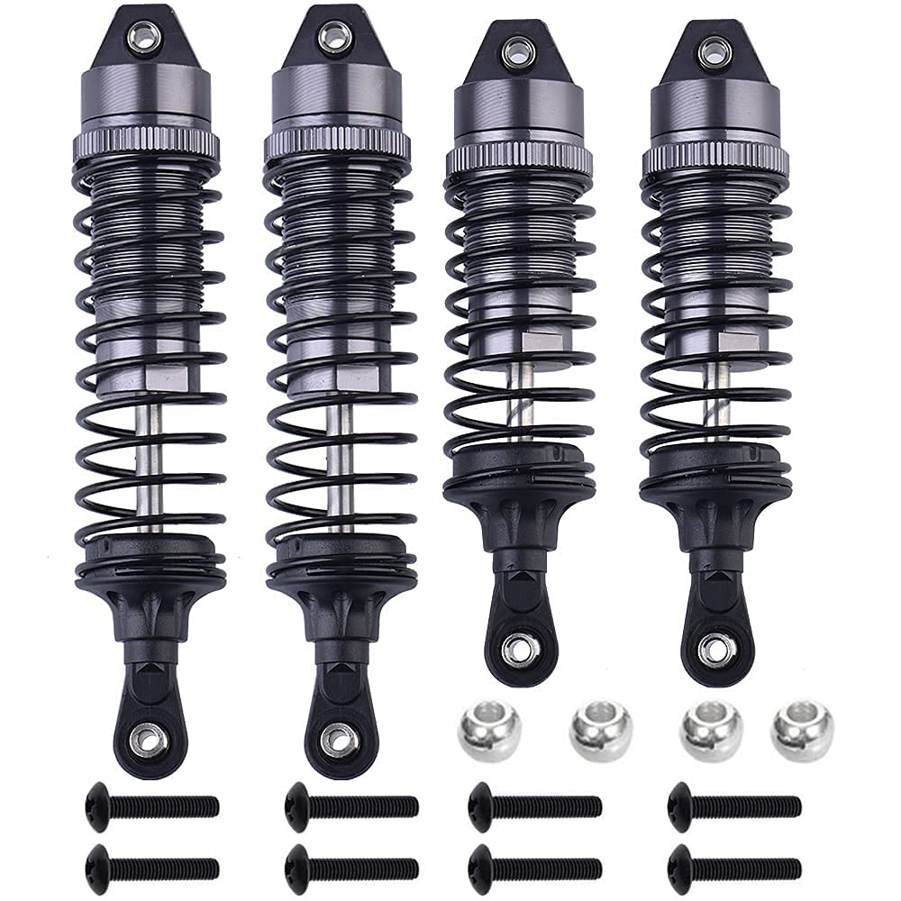 OGUNKE RC 4PCS Aluminum Front & Rear RC Shocks for 1/10 RC Truck Traxxas Slash 2WD/4x4 shocks Rustler 4X4 shocks Stampede 4X4 sh