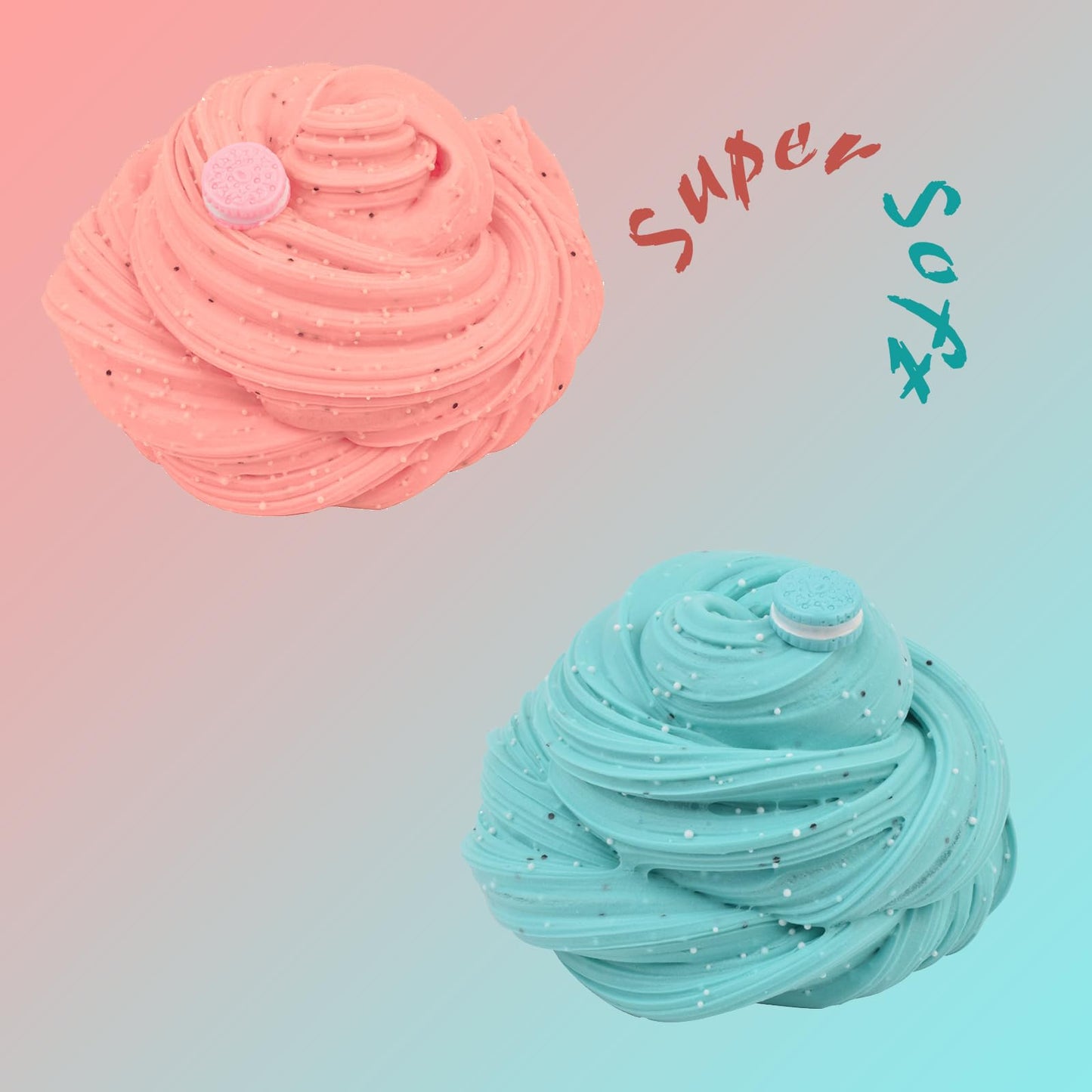 Niuruilsi Scented Big Slime Kit With 2Pack Butter Slime, Soft Stretch With Charm, With Cute Container Non Sticky Diy Surprise Sl