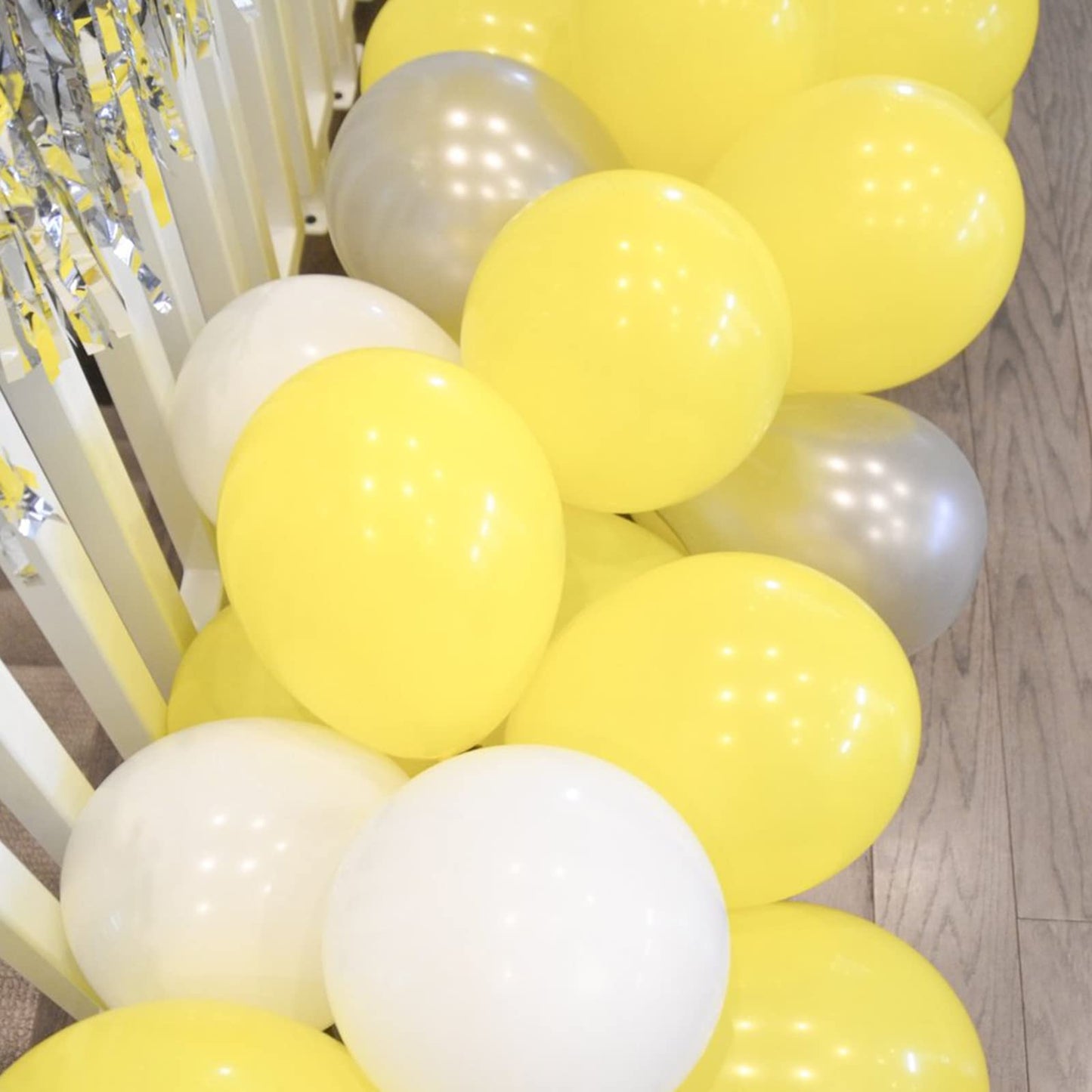 Voircoloria 105Pcs Yellow Balloons 12Inch Party Latex Balloons For Boys Girls Birthday Baby Shower Gender Reveal Wedding Sunflow