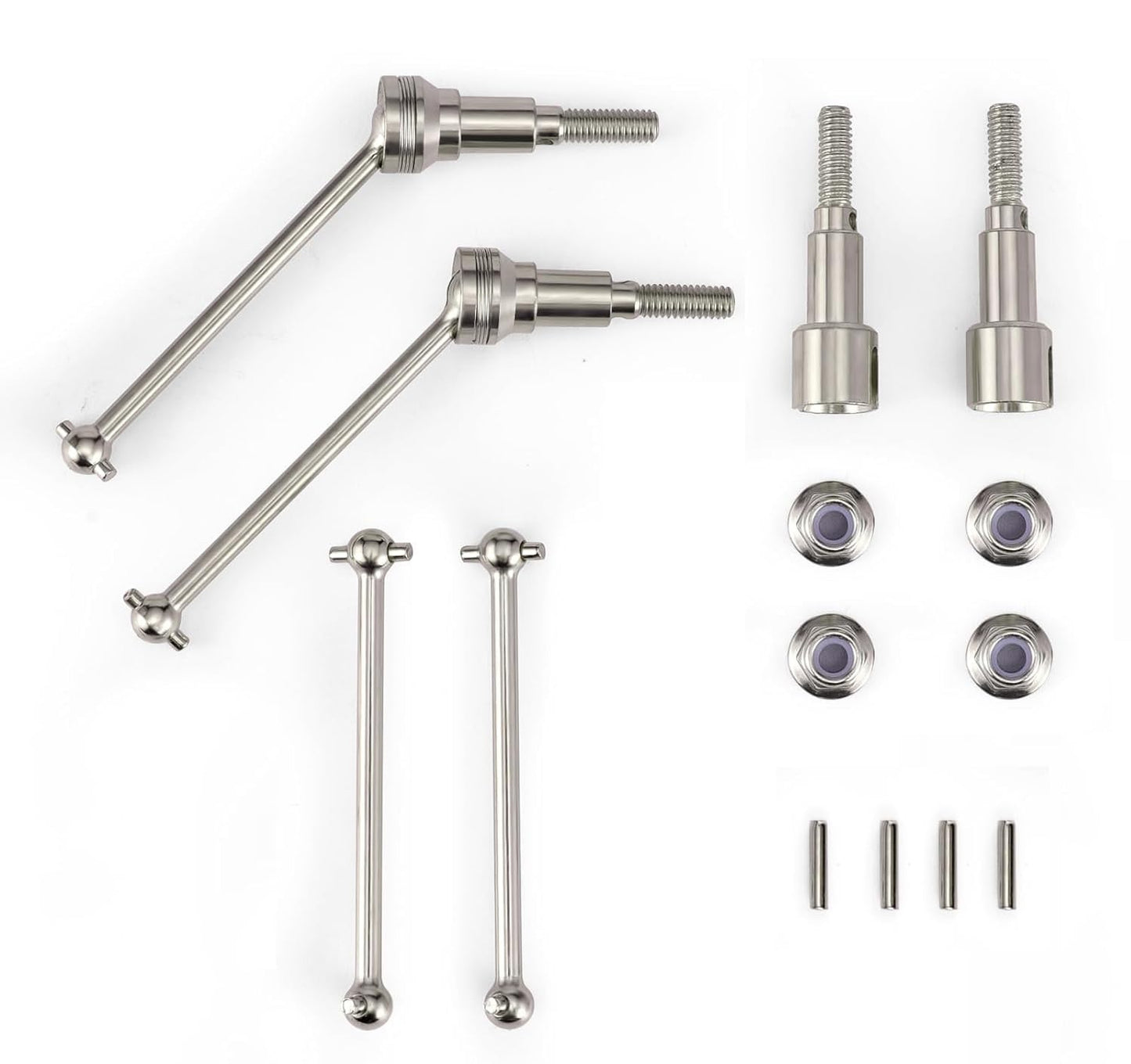 HAIBOXING 1/16th RC Cars Upgraded Spare Parts Metal Drive Shafts(Front and Rear) Apply to 16889 16889A 2105 T10(M16106+M16107+M1