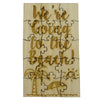 We'Re Going To The Beach - 15 Piece Wood Jigsaw Puzzle, 6' X 3.5' Surprise Vacation Announcement Reveal