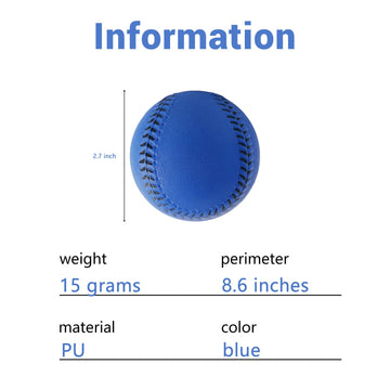 Baisidiwei Soft Baseballs Foam Training Baseball 12 Pack for Kids Regulation Size Foam Baseballs for Soft & Safe tossing Catching and Batting Practice (Blue)