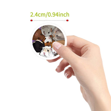 500 Pieces(10 Patterns)Guinea Pig Stickers Colorful Cartoon Fashion Graffiti Adhesive For Kids Girls Boys Teens Adults Water Bot