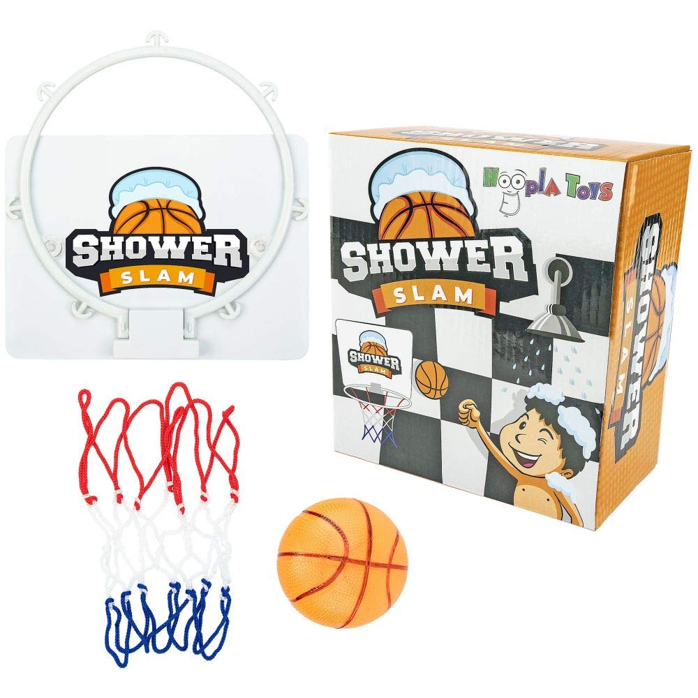 Hoopla Toys Shower Slam Basketball Game Set Funny Bathroom Sports Bath Toy For Kids