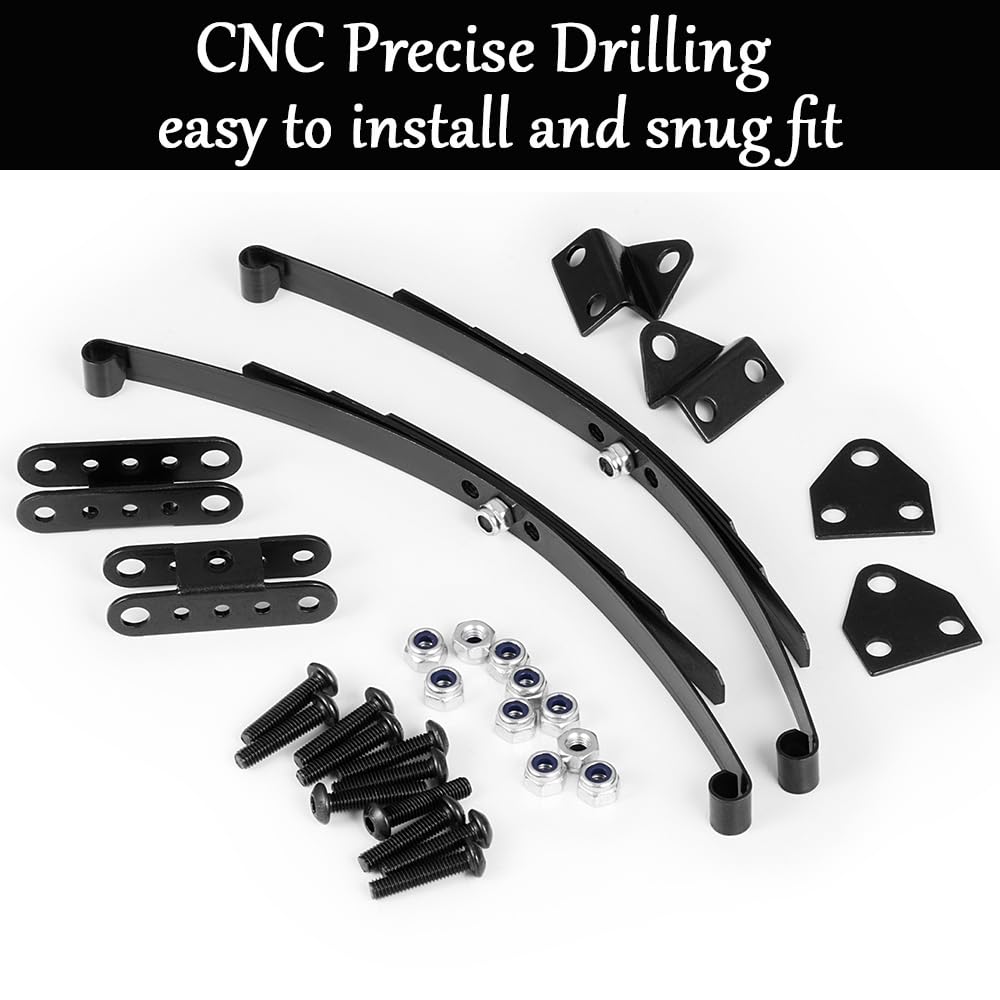MOHERO Steel Leaf Springs Set HighLift Chassis Leaf Spring Suspension Set for 1/10 RC D90 Crawler Car Upgrade Parts