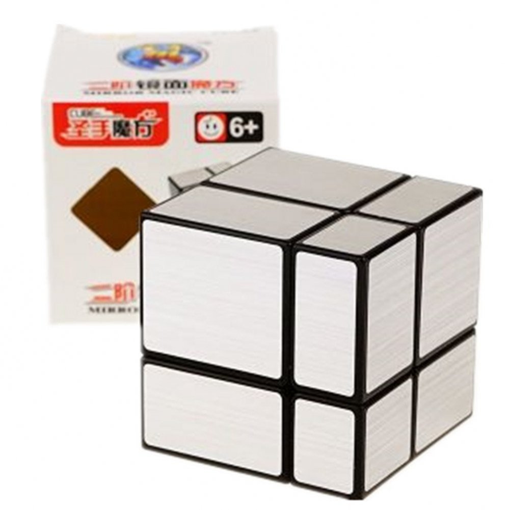 Cuberspeed 2X2 Mirror Black Body With Silver Magic Cube Mirror Silver Blocks 2X2X2 Speed Cube
