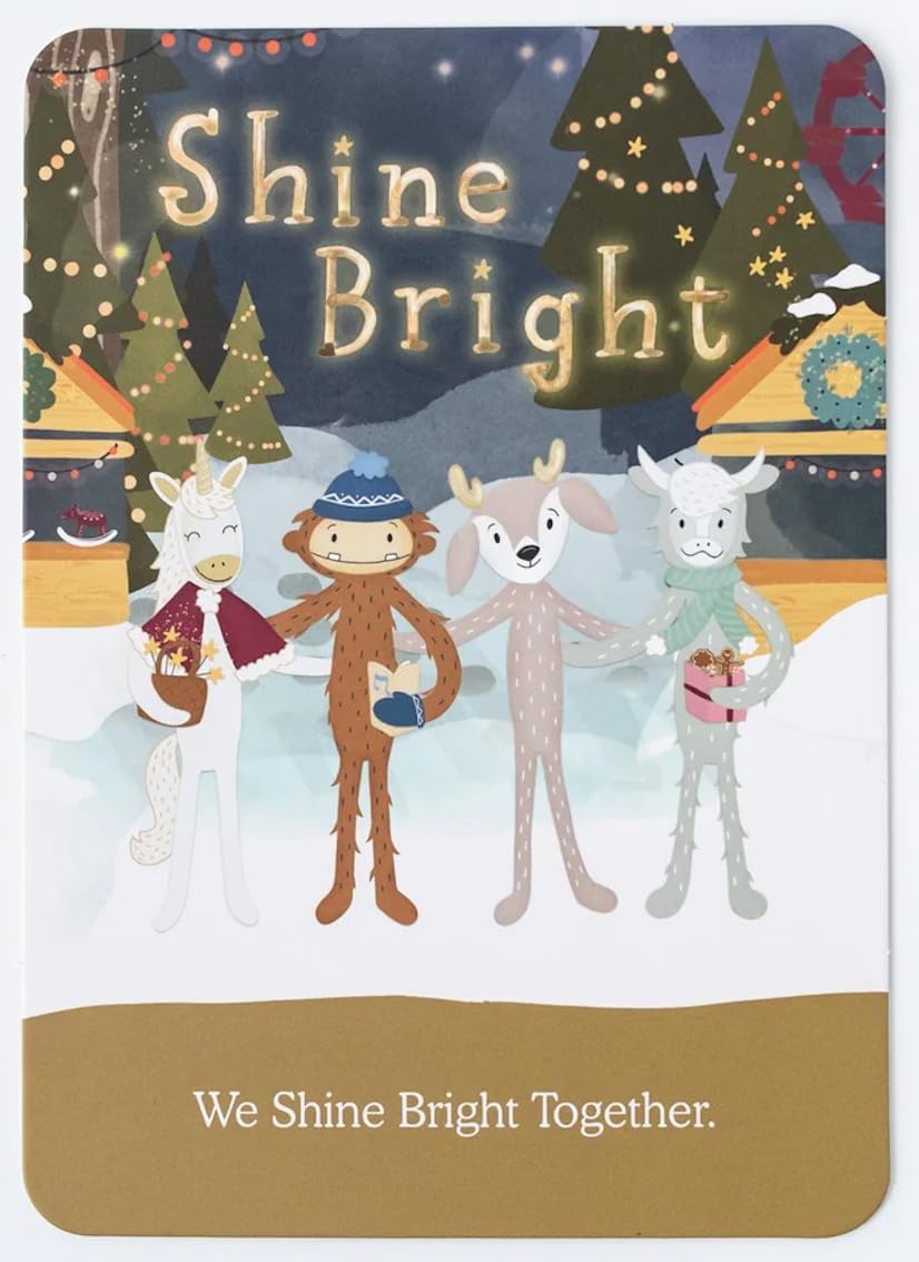 Slumberkins Shine Bright Bigfoot Kin Plush + Affirmation Card - Promotes Positive Self-Esteem, Authenticity & Community - Holida