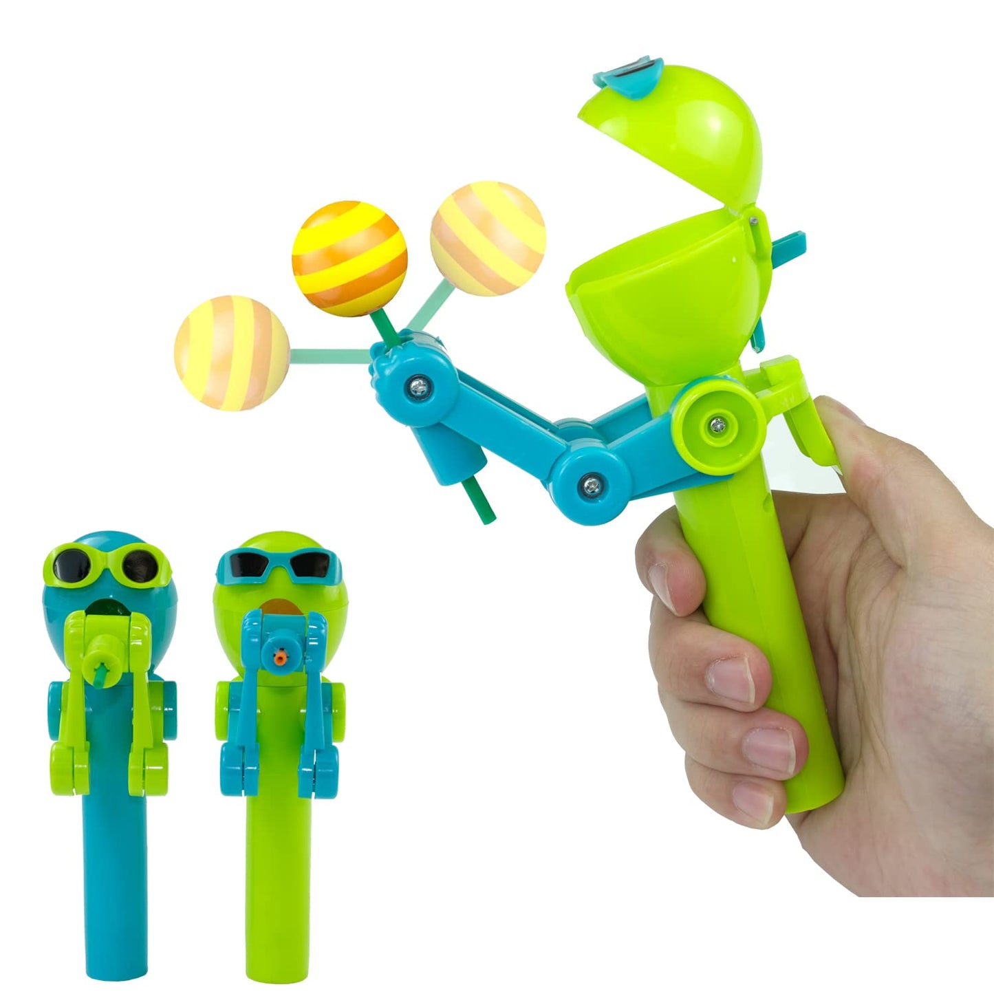 Hdlnkak 2Pcs Lollipop Case, Christmas Lollipop Robot Holder, Creative Lollipop Robot Toys Creative Design Eat Lollipop, Lollipop Holder Robot Gift, Easter Fun Gift For Kid Over 3 Year(No Lollipop)