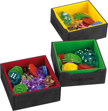 Tokens Lair - enhanced All-in-One Token Box with Integrated Dice Tray for Ultimate Gaming Experience Multifunctional Storage for Game Tokens Dice and Accessories Black Color Made by Gamegenic