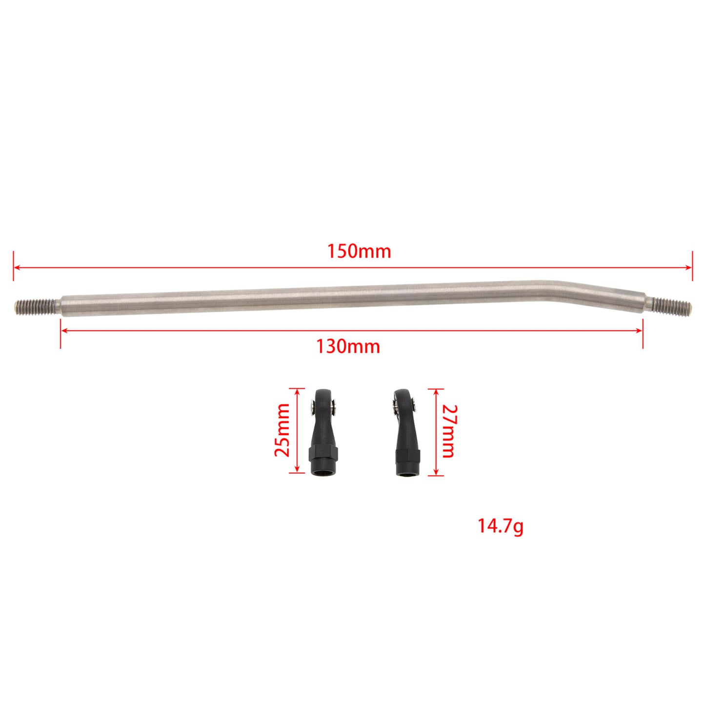 Meus Racing 1/10 Links Titanium Chassis Links Kit For Traxxas Trx4 Axial Scx10 Tamiya Cco1 Redcat Gen8 1/10 Rc Crawler (150Mm)