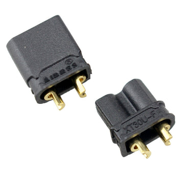10 Pairs Amass XT30 Connector XT30U Connectors Plugs Male Female Battery Plugs Black with Heat Shrink for RC Lipo Battery