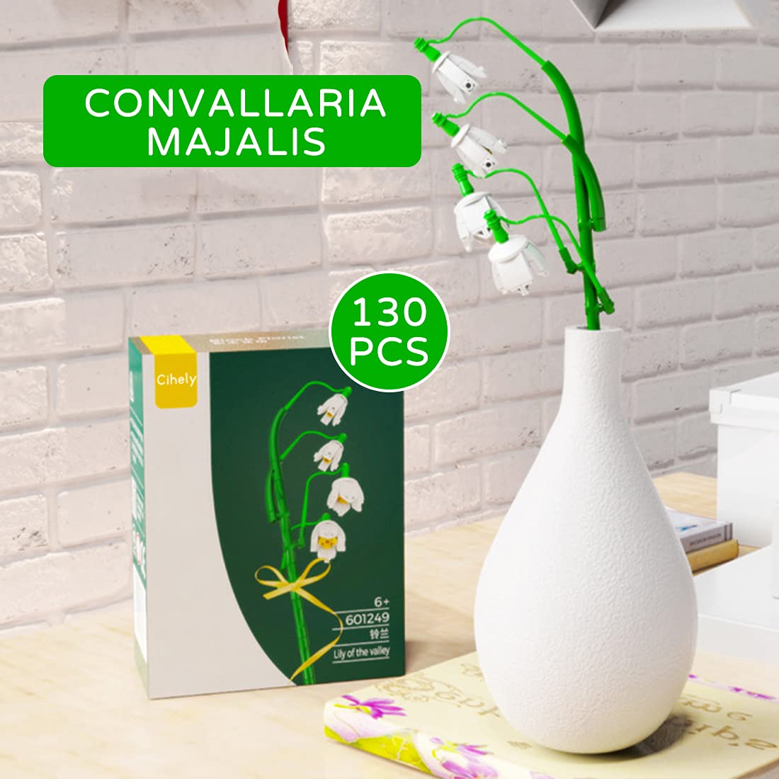 Flower Bouquet Building Blocks Kits Bell Orchid 601249, Artificial Flowers Building Project To Release Stress And Focus The Mind