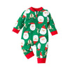 Fancyinn Infant Newborn Boy Girl Christmas Costume Xmas Long Sleeves Jumpsuit Elk Cosplay Zipper Romper Green Santa Claus 6-9Months