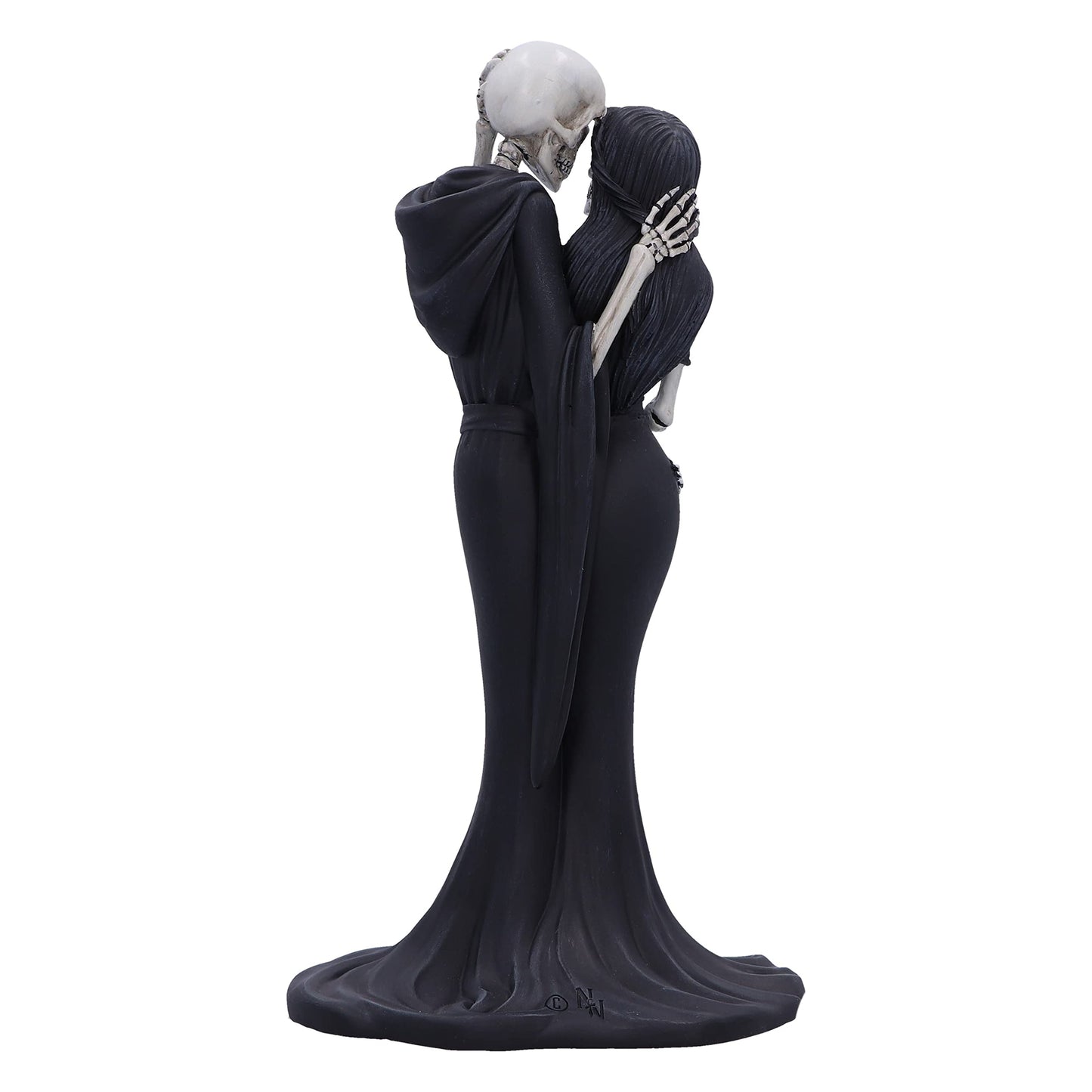 Nemesis Now Eternal Embrace Skeletons Figurine, Hand-Painted Resin Gothic Lovers Statue, Romantic Skeleton Decor, Perfect Gothic Wedding Cake Topper, 24Cm