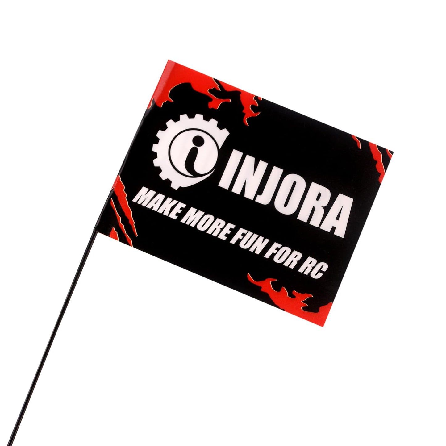 INJORA 15cm Metal Antenna with Flag for TRX4M SCX24 AX24 FCX18 FCX24 1/18 1/24 RC Crawler Car