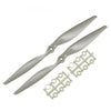 Uxcell Rc Propellers Cw 13X6.5 Inch 2-Vane For Airplane Nylon Gray 2Pcs With Adapter Rings