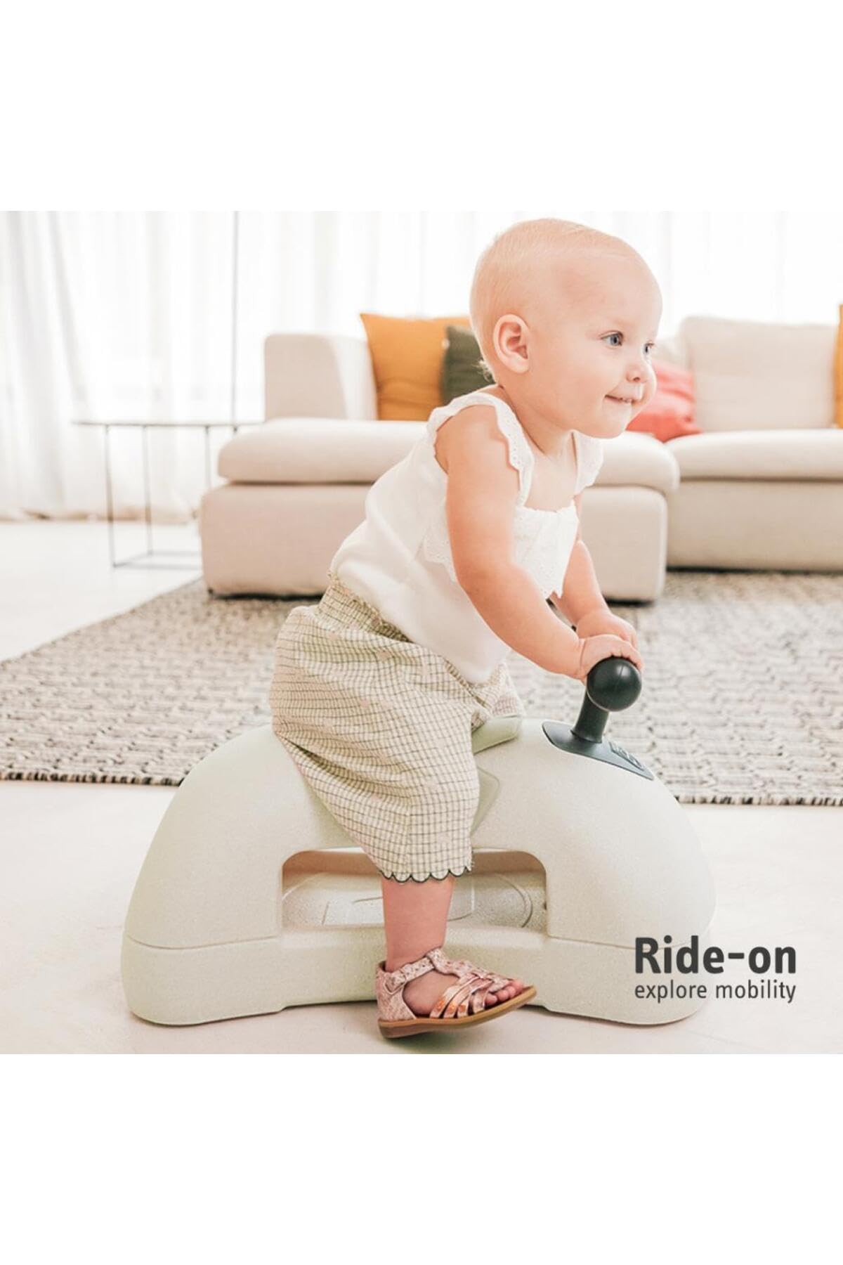 Scoot & Ride My First 3 In 1 Baby Walker, Ride On, & Scooter Board With Storage, Sand