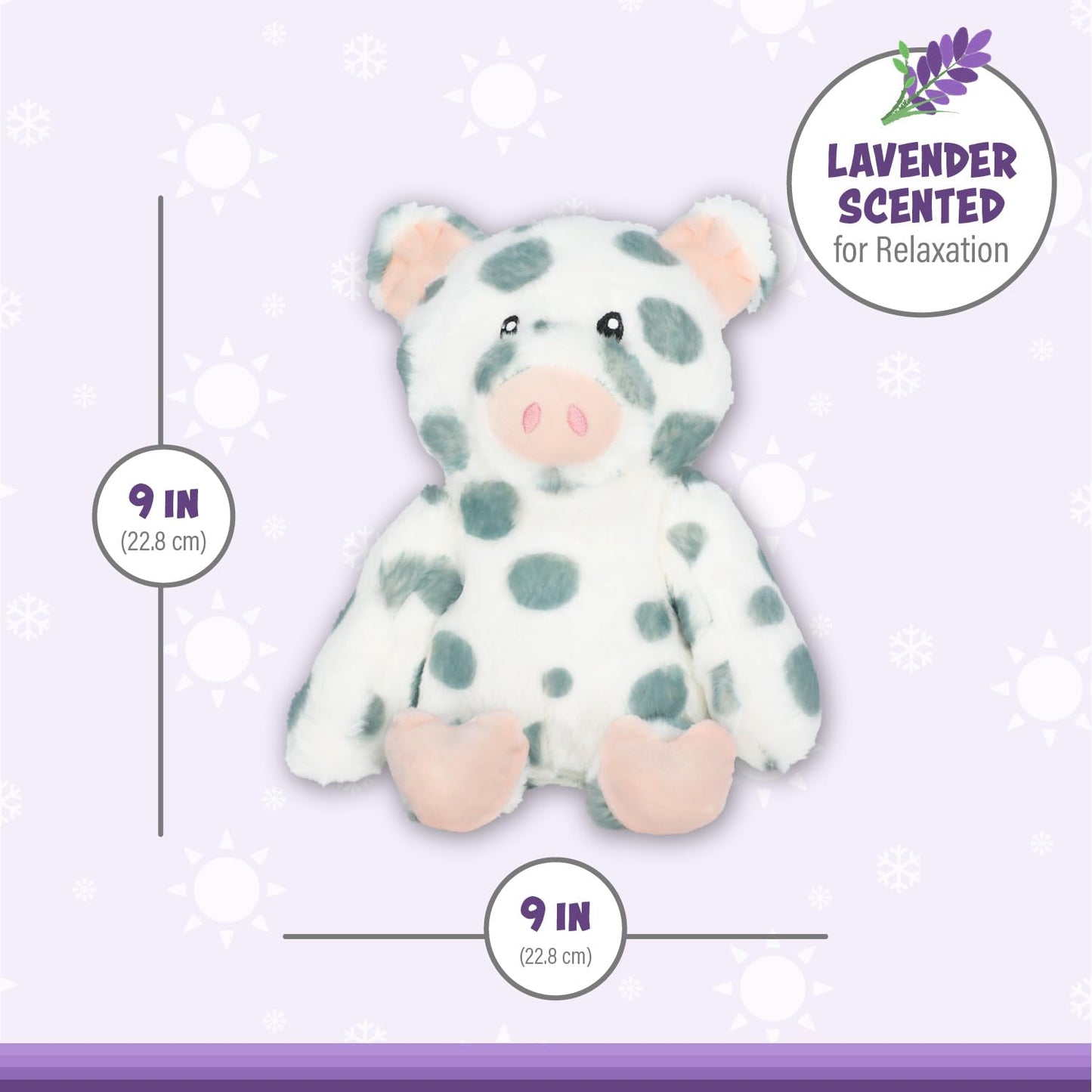 1I4 Group Warm Pals - Pig - Lavender Scented, Cute Warmable Plush Toy For All Ages - Stuffed Animal That Can Be Heated Or Cooled For Comfort At Playtime Or Bedtime
