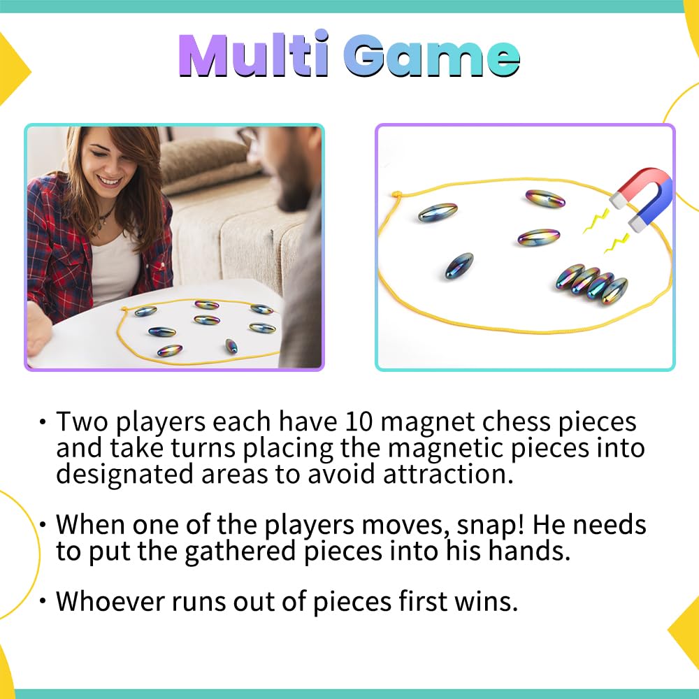 Rattle Snakes Magnetic Eggs, Fidget Toy Hematite Magnet For Adults, Fridge Magnets Oval Rocks For Refrigerator, Party Favors, Small Gadget,Desk Toy For Ferrite Putty (24Pcs)