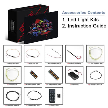 Brickbling Led Light Kit Compatible With Lego Pac-Man Arcade 10323, Remote Control Version Lighting Compatible With Lego 10323-N